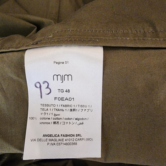 MJM 100% Cotton Two-tone brown and yellow wide leg casual pants - Picture 13 of 13